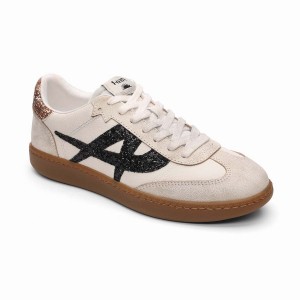 Beige Ash Sunset Vintage Glitter Women Sneakers | 237898-845