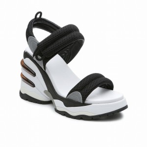 Black Ash Cosmos Platform Women Wedge Sandals | 219469-425