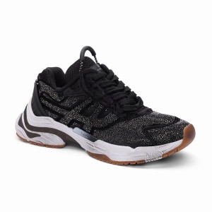 Black Ash Race Strass Glitter Fashion Women Sneakers | 608571-089