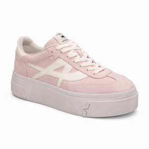 Pink Ash Starmoon Suede Platform Women Sneakers | 472155-705